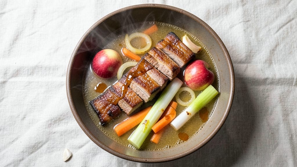 Apple Pork Ribs Soup Recipe: Sweet-Savory Celery Crown Crunch in One Pot