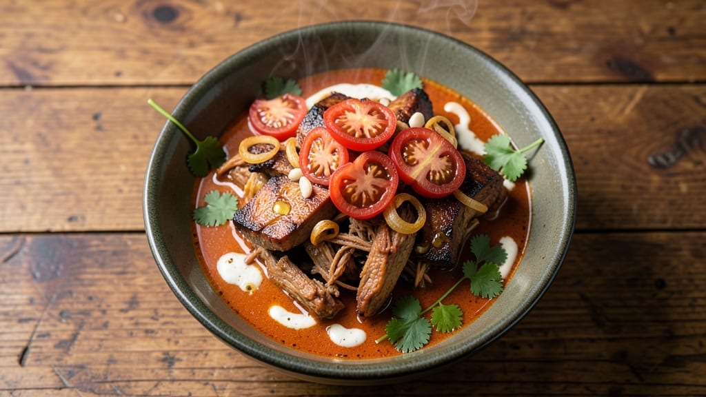 Anglo Indian Pork Curry Recipe: Spiced Yogurt Marinated Pork in Tangy Tomato Gravy
