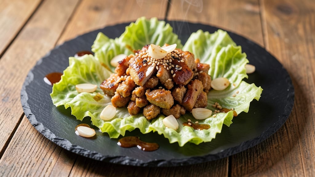 Minced Pork with Lettuce Recipe: Crispy-Edged, Herb-Packed Bites