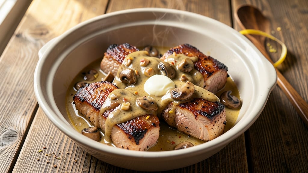 Slow Cooker Pork Chop Recipe with Cream of Mushroom Soup: Ultra-Tender Meat in Creamy Sauce