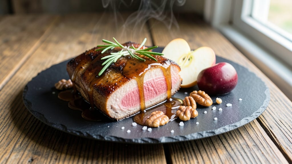 Apple Bourbon Pork Tenderloin Recipe: Smoky-Sweet Glaze That Caramelizes Edges
