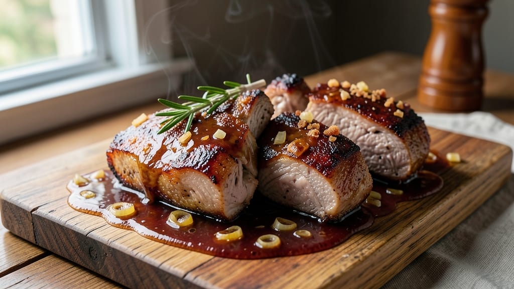 Mississippi Pork Chops Crock Pot Recipe: Buttery Celery Crown Crunch Over Creamy Tomato Gravy