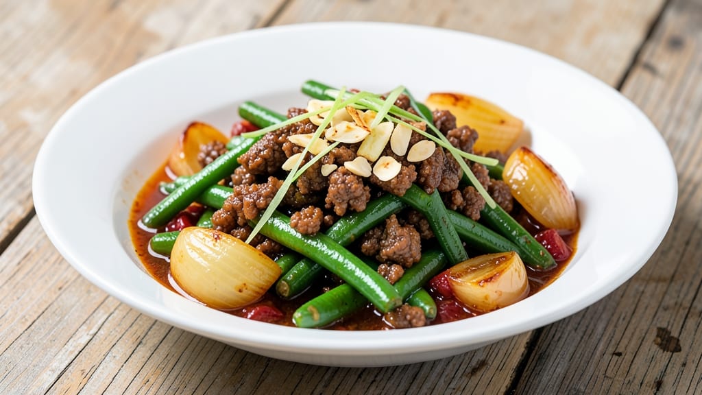 Adobong Sitaw with Ground Pork Recipe: Savory Soy-Ginger Pork and Celery Stew