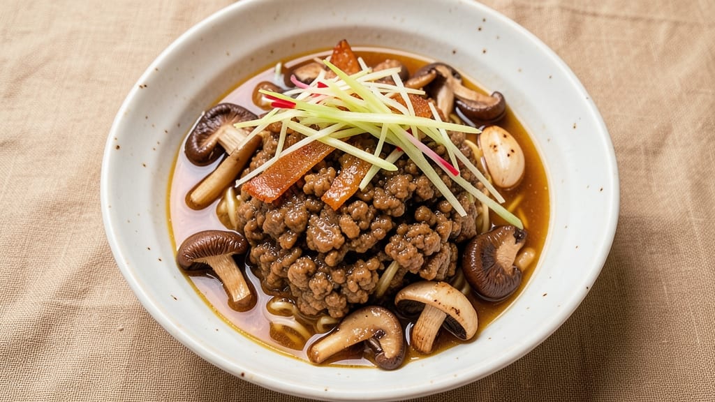 Minced Pork Ramen Recipe: Smoky Celery Crown Crunch Over Silky Broth
