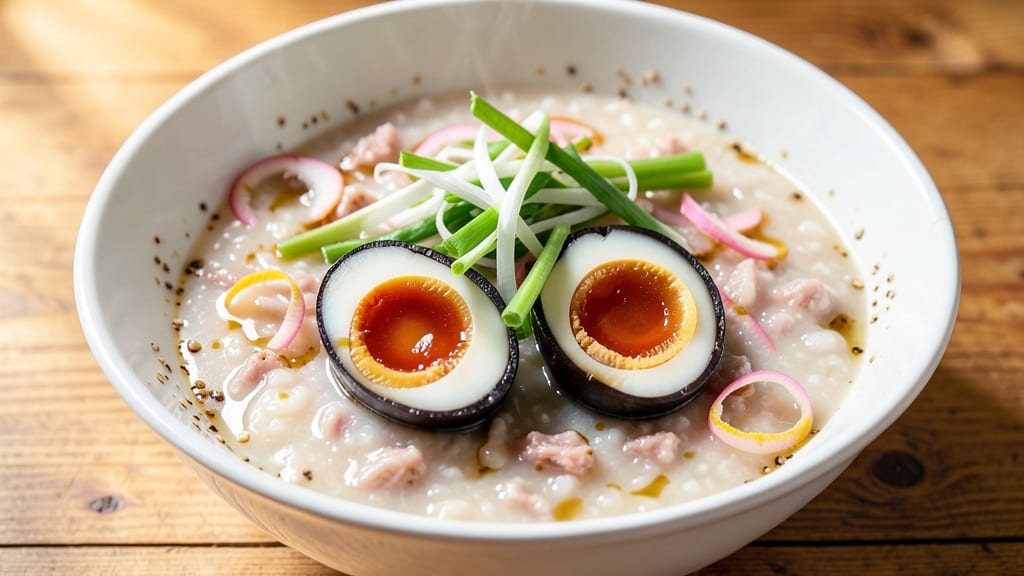 Century Egg Minced Pork Porridge Recipe: Silky Black Truffle Depth Meets Savory Rice Comfort