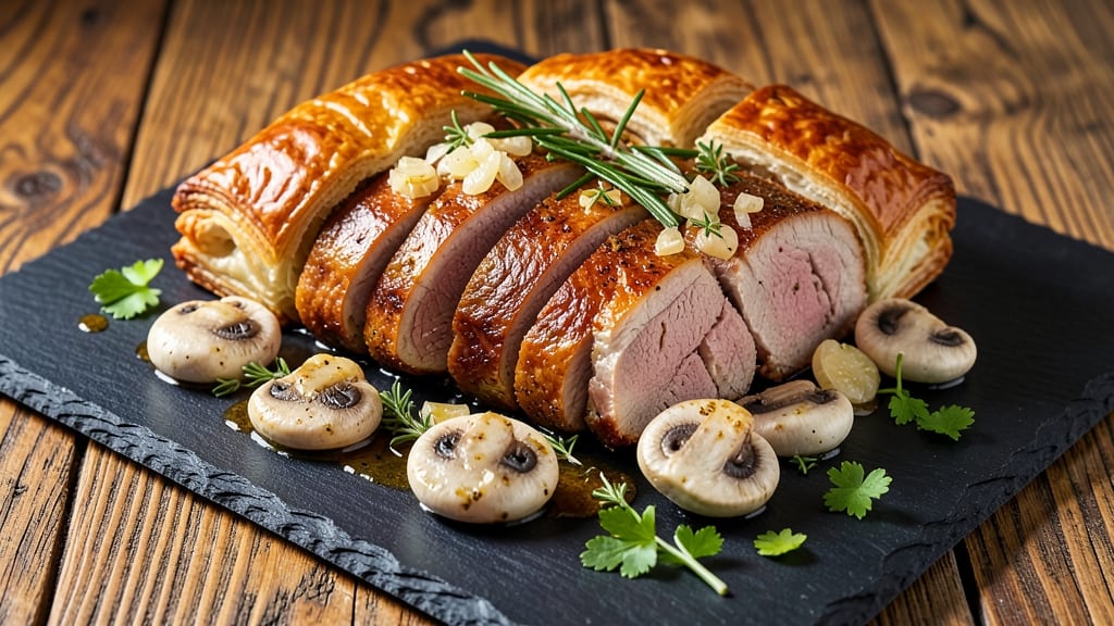 Alton Brown's Pork Wellington Recipe: Herb-Crusted Masterpiece With Flaky Pastry Wrap