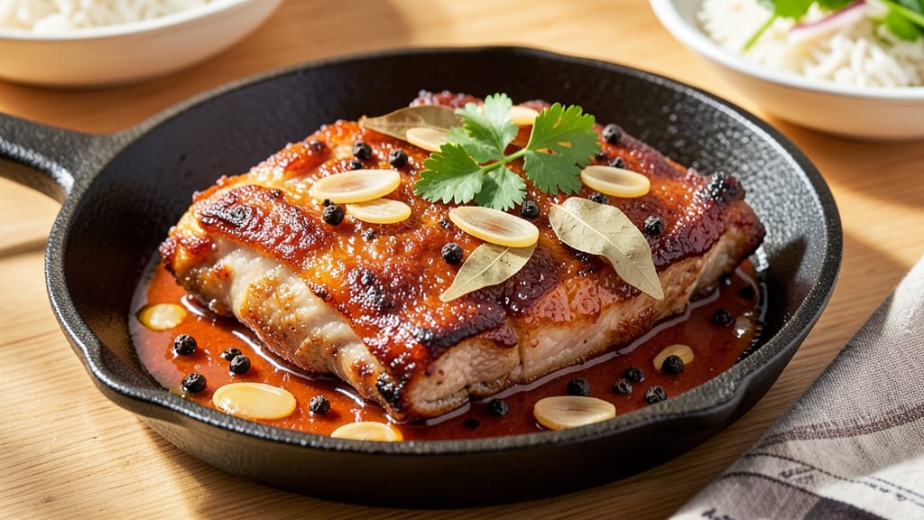 Adobong Tuyo Pork Recipe: Smoky Vinegar-Braised Shreds With Crispy Celery Crowns