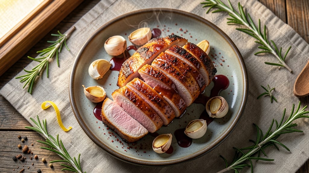 Air Fryer Rotisserie Pork Tenderloin Recipe: Juicy Pink Centers With Crispy Celery Crowns