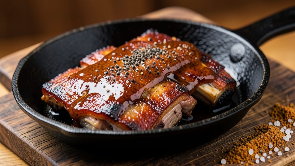 Cast Iron Pork Ribs Recipe: Smoky Five-Spice Crust With Sticky Tamarind Glaze