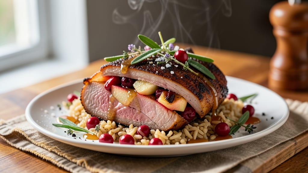 Apple Cranberry Stuffed Pork Tenderloin Recipe: Sweet-Tart Filling That Caramelizes Inside