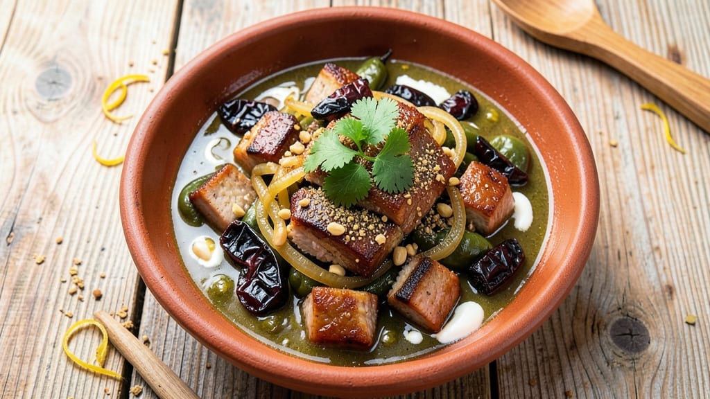 Authentic Mexican Pork Green Chili Recipe: Smoky Hatch Pepper Heat With Melty Cheese Topping