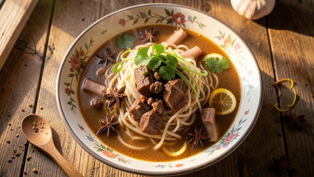 Minced Pork Noodle Soup Recipe: Savory Broth with Silky Rice Noodles
