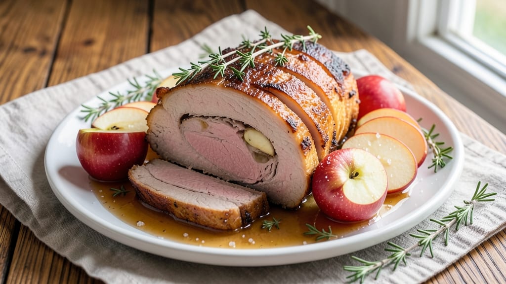 Apple Stuffed Boneless Pork Loin Roast Recipe: Juicy Apple-Infused Heart With Crispy Herb Crown